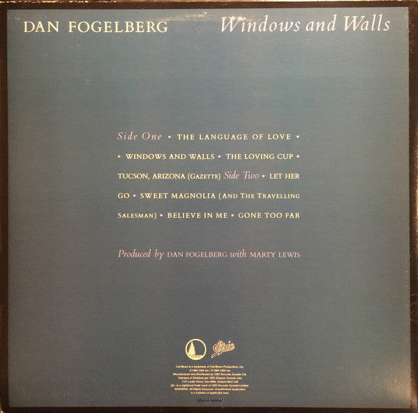 Dan Fogelberg : Windows And Walls (LP, Album)