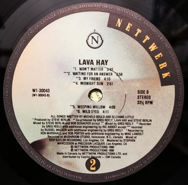 Lava Hay : Lava Hay (LP, Album)
