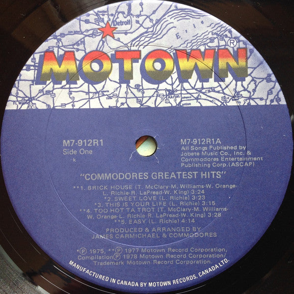 Commodores : Greatest Hits (LP, Comp)