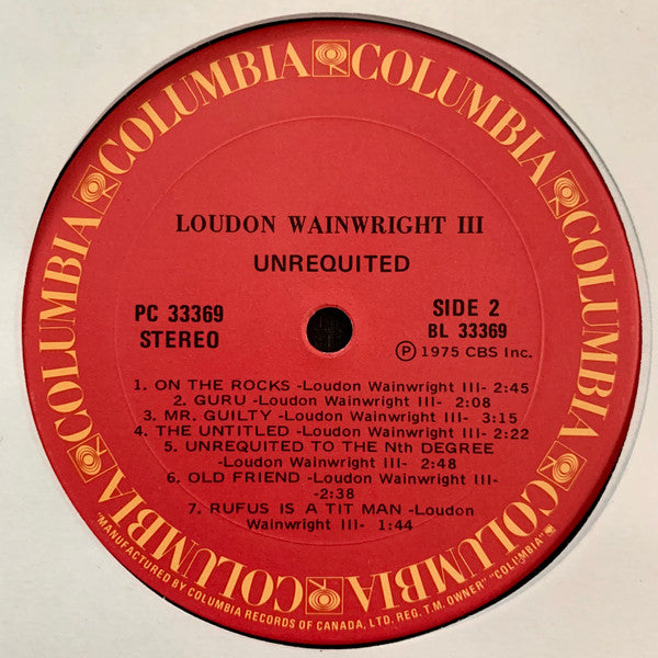 Loudon Wainwright III : Unrequited (LP, Album)