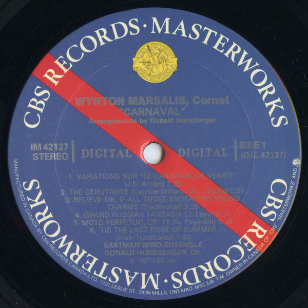 Wynton Marsalis, Eastman Wind Ensemble, Donald Hunsberger : Carnaval (LP, Album)