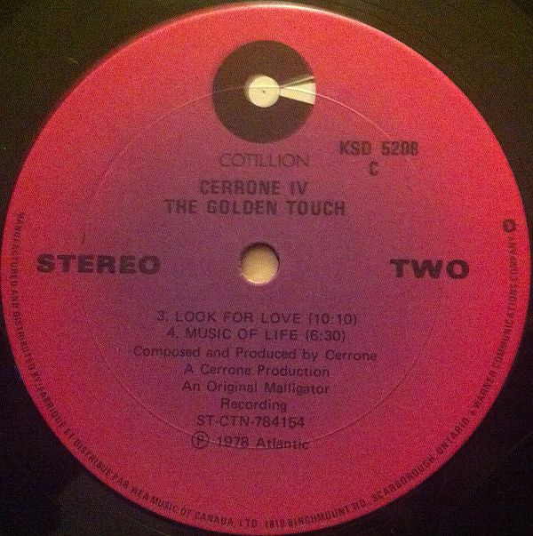 Cerrone : Cerrone IV - The Golden Touch (LP, Album)