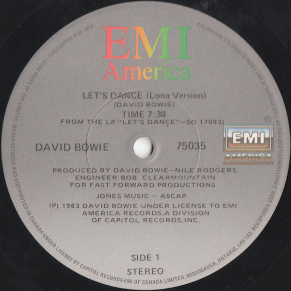 David Bowie : Let's Dance (12", Single)