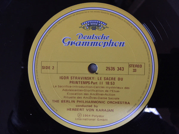 Igor Stravinsky, Berliner Philharmoniker, Herbert von Karajan : Le Sacre Du Printemps (LP, Album, RE)