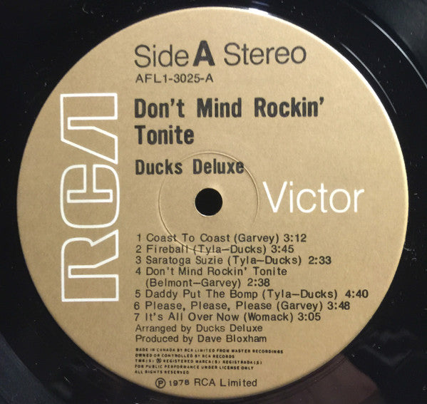 Ducks Deluxe : Don't Mind Rockin' Tonite (LP, Comp)