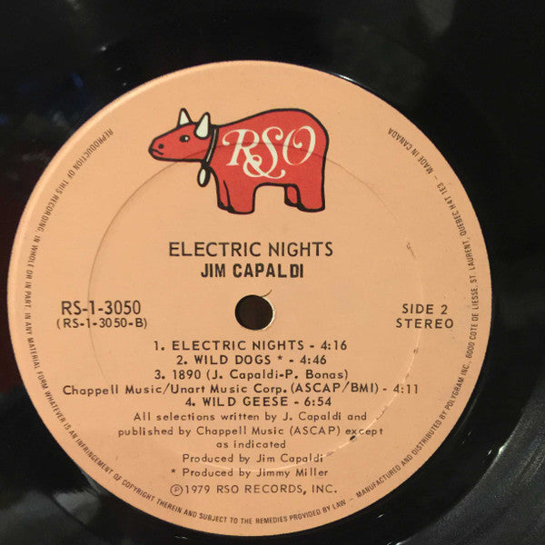 Jim Capaldi : Electric Nights (LP, Album)