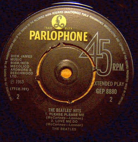 The Beatles : The Beatles' Hits (7", EP, Mono, RP)