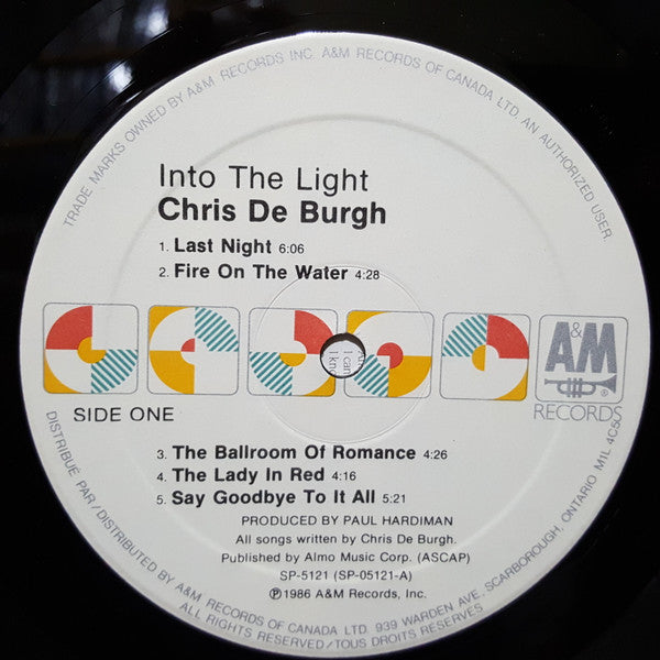 Chris de Burgh : Into The Light (LP, Album)