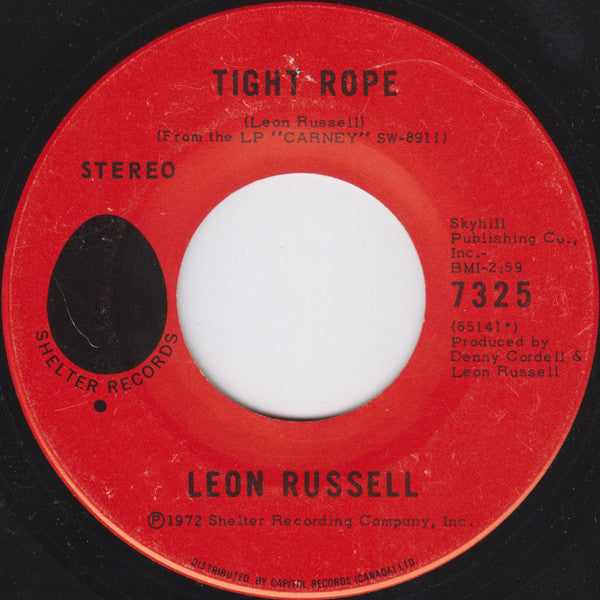 Leon Russell : Tight Rope (7", Single)