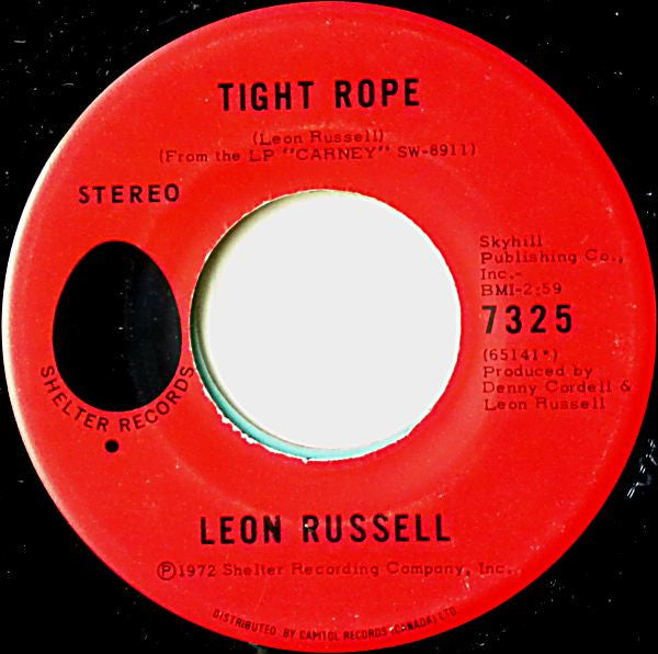 Leon Russell : Tight Rope (7", Single)