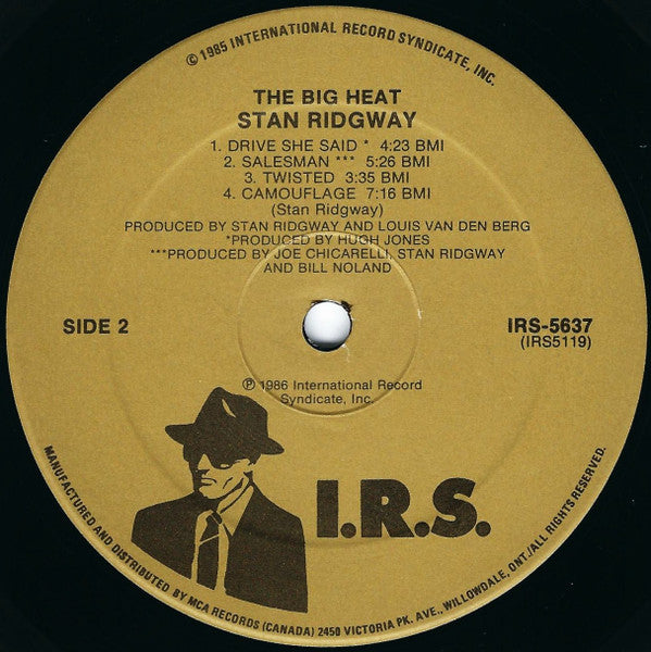 Stan Ridgway : The Big Heat (LP, Album, Gol)