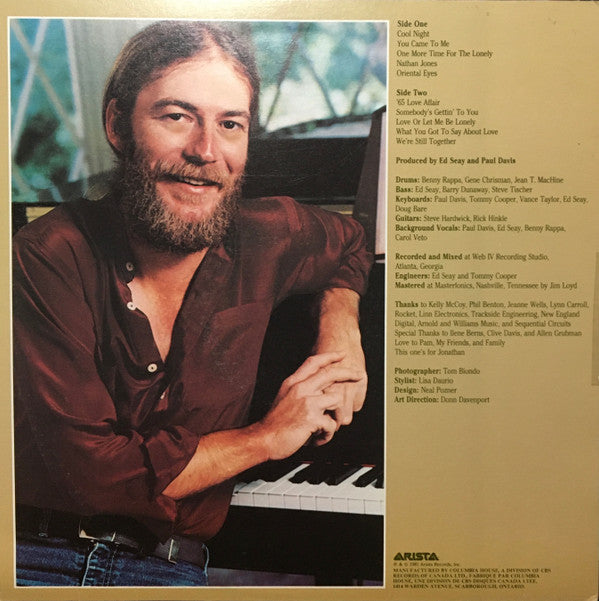 Paul Davis (3) : Cool Night (LP, Album, Club)