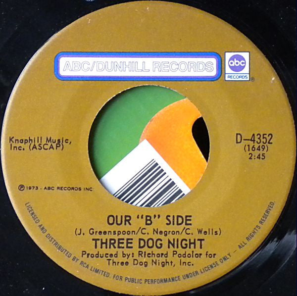 Three Dog Night : Shambala (7", Single)