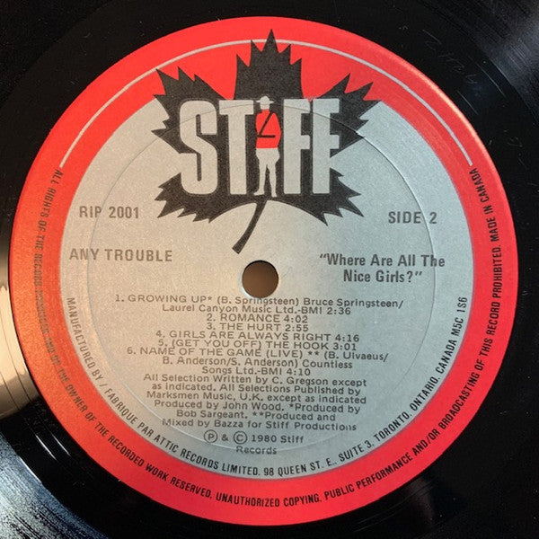 Any Trouble : Where Are All The Nice Girls? (LP, Album)