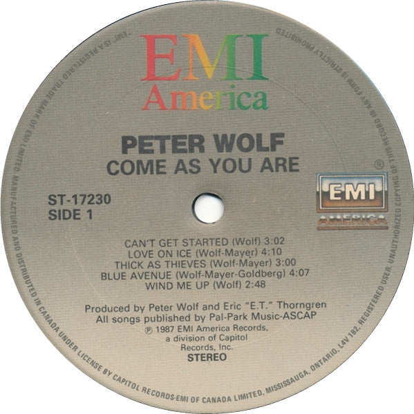 Peter Wolf : Come As You Are (LP, Album)