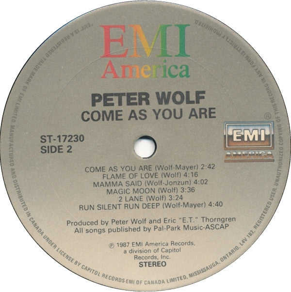 Peter Wolf : Come As You Are (LP, Album)