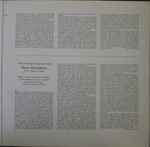 M. Praetorius* · E. Widmann* · J.H. Schein*, Collegium Terpsichore, Fritz Neumeyer : Tanzmusik Der Praetorius Zeit (Dance Music From The Time Of Praetorius) (LP, RE)