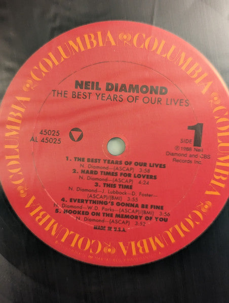 Neil Diamond : The Best Years Of Our Lives (LP, Album)
