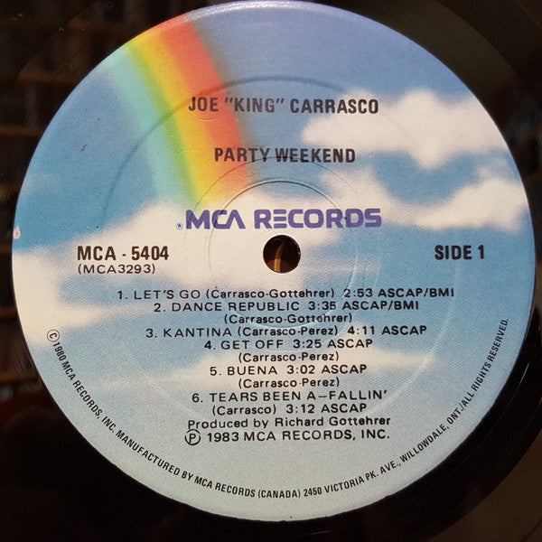 Joe King Carrasco & The Crowns : Party Weekend (LP, Album)