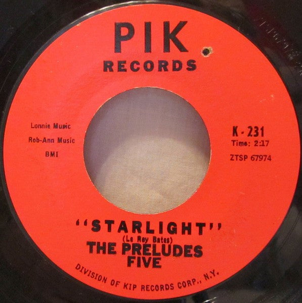 The Preludes Five : Don't You Know Love / Starlight (7", Styrene)
