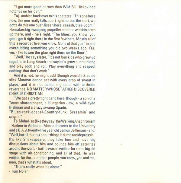 Taj Mahal : Taj Mahal (CD, Album, RE)