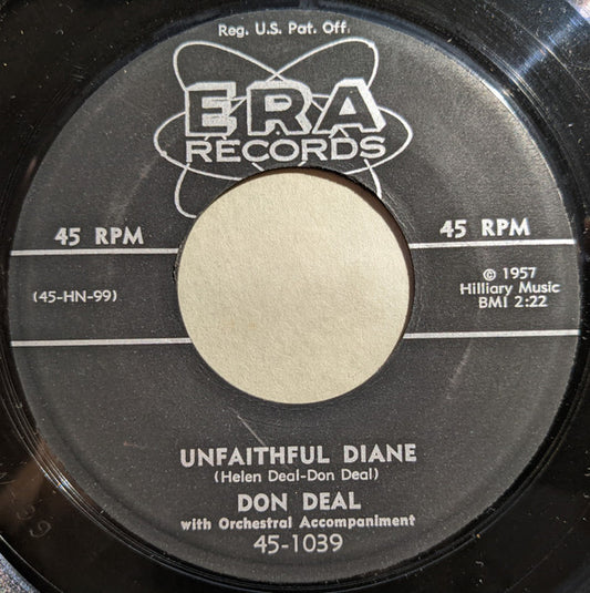 Don Deal : Unfaithful Diane / Devil Of Deceit (7", Single)
