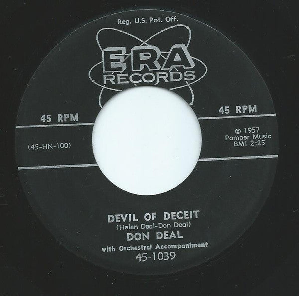 Don Deal : Unfaithful Diane / Devil Of Deceit (7", Single)