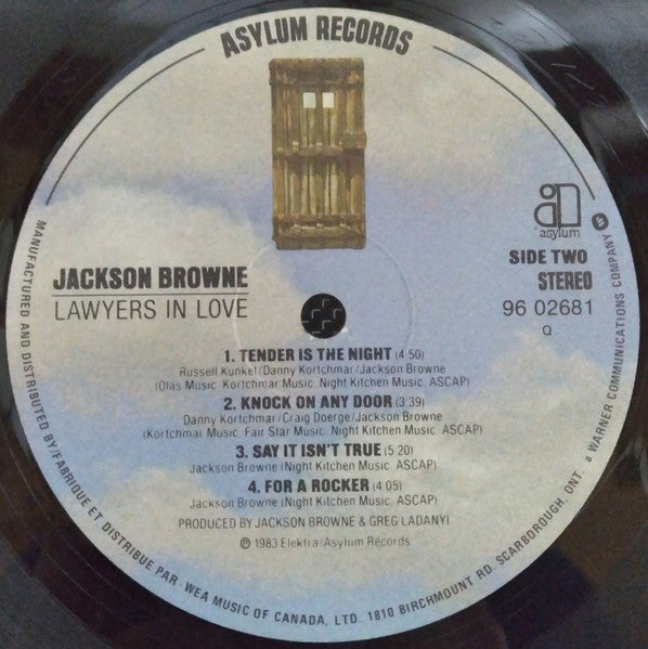Jackson Browne : Lawyers In Love (LP, Album)