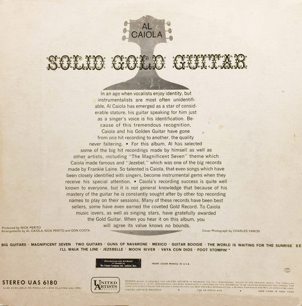Al Caiola : Solid Gold Guitar (LP, Comp)