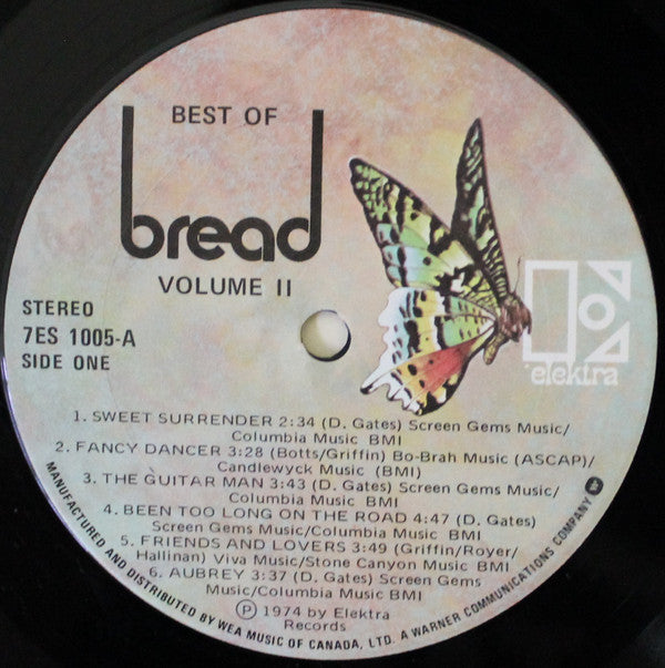 Bread : The Best Of Bread (Volume Two) (LP, Comp)