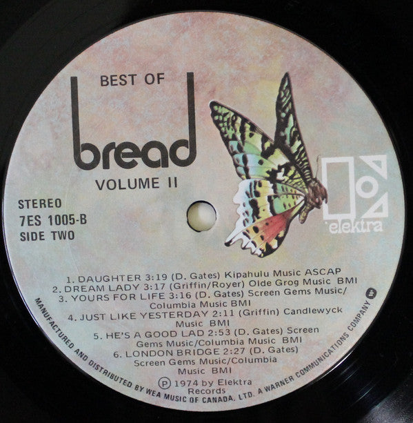 Bread : The Best Of Bread (Volume Two) (LP, Comp)