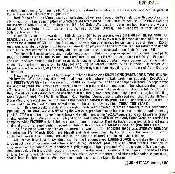 John Mayall : Looking Back (CD, Comp, Mono, RE, RM, PDO)