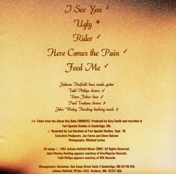 Juliana Hatfield : I See You (CD, Maxi)