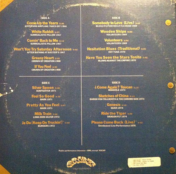 Jefferson Airplane : Flight Log (2xLP, Comp, Gat)