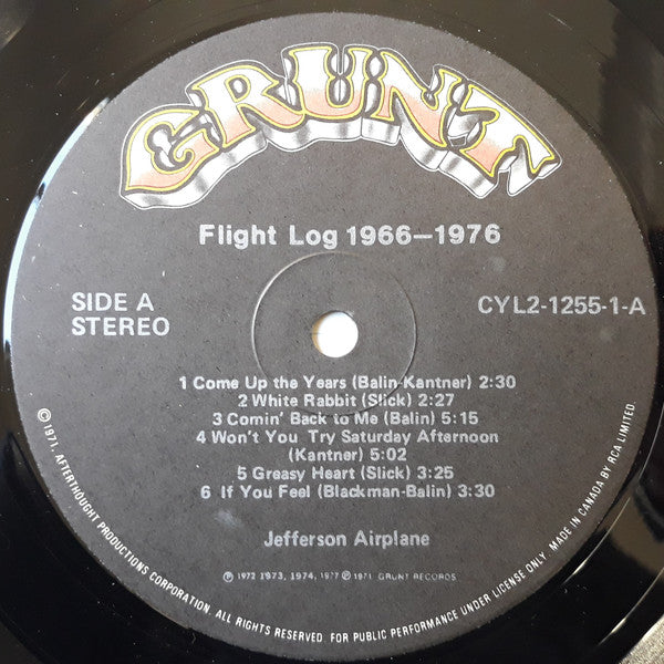 Jefferson Airplane : Flight Log (2xLP, Comp, Gat)