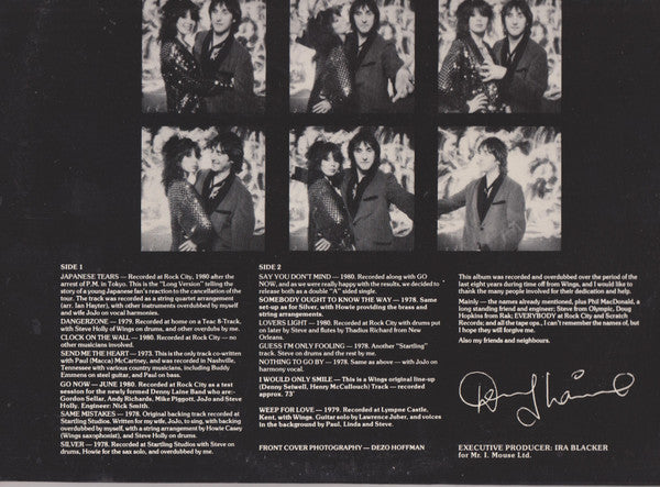 Denny Laine : Japanese Tears (LP, Album, RE, Unc)