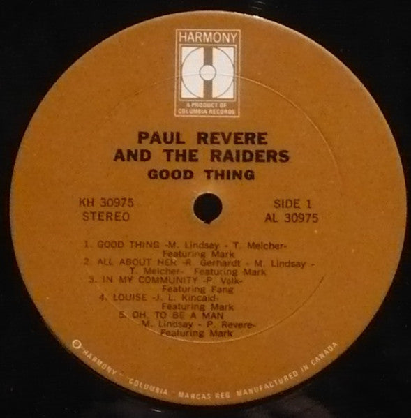 Paul Revere & The Raiders : Good Thing (LP, Album, RE)