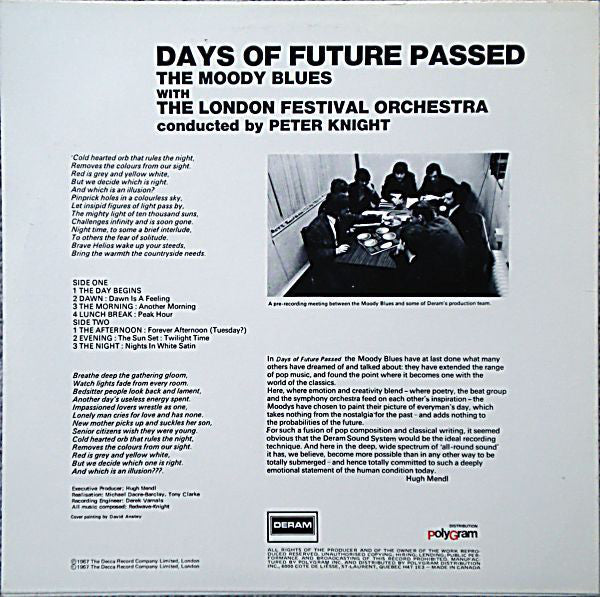 The Moody Blues : Days Of Future Passed (LP, Album, RE, Qua)