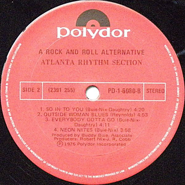 Atlanta Rhythm Section : A Rock And Roll Alternative (LP, Album)