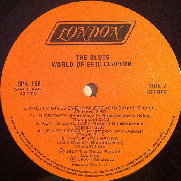 Various : The Blues World Of Eric Clapton (LP, Comp)