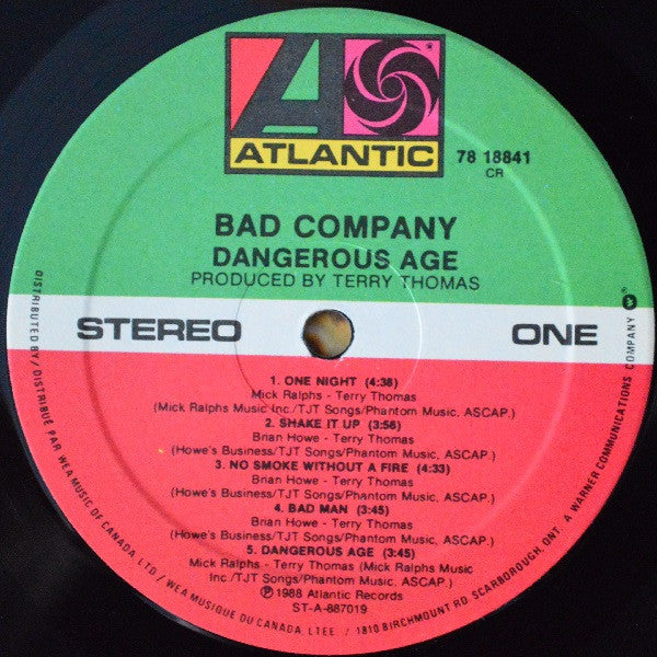 Bad Company (3) : Dangerous Age (LP, Album)