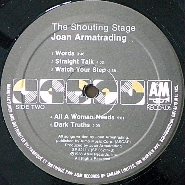 Joan Armatrading : The Shouting Stage (LP, Album)