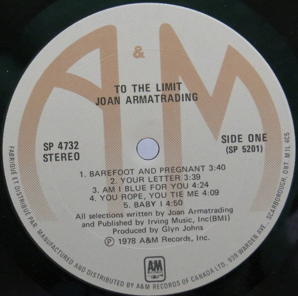 Joan Armatrading : To The Limit (LP, Album)