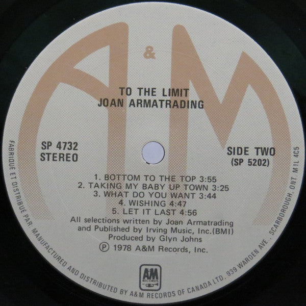 Joan Armatrading : To The Limit (LP, Album)
