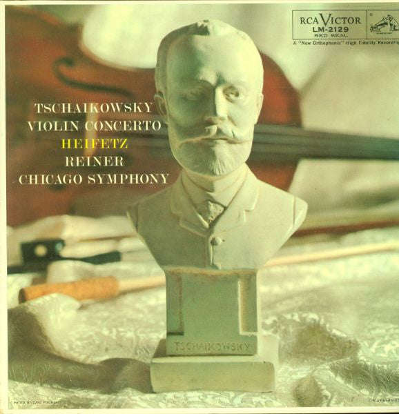 Pyotr Ilyich Tchaikovsky, Jascha Heifetz, Fritz Reiner, Chicago Symphony Orchestra : Concerto For Violin In D Major (LP, Album)