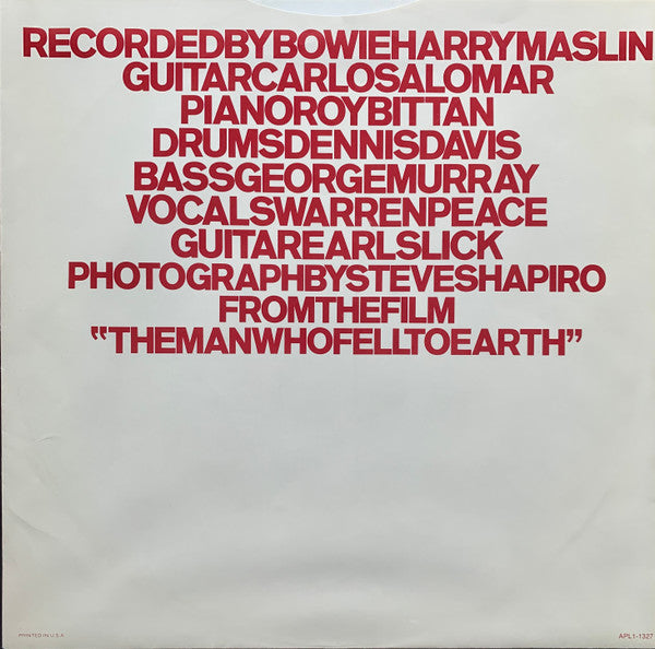 David Bowie : Station To Station (LP, Album)