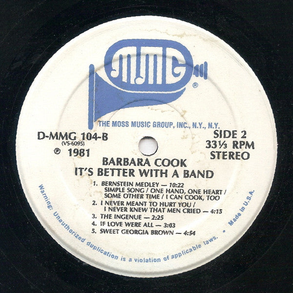Barbara Cook : It's Better With A Band (LP, Album)