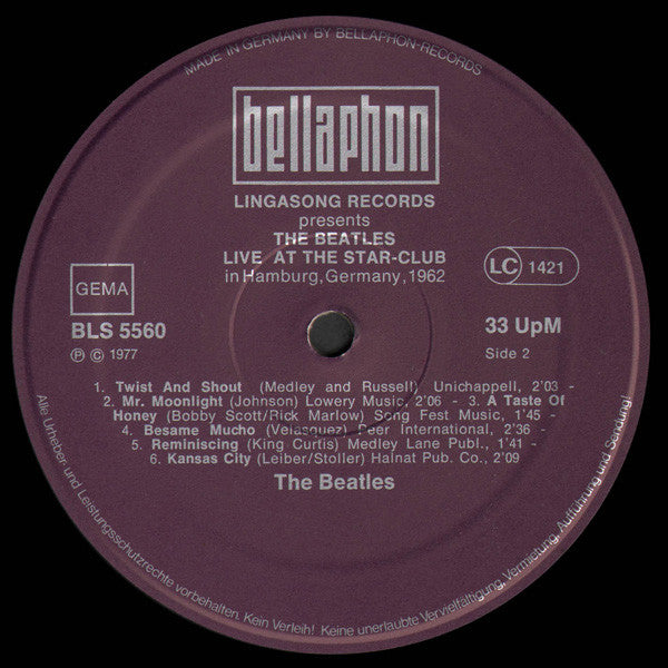 The Beatles : Live! At The Star-Club In Hamburg, Germany; 1962 (2xLP, Album)
