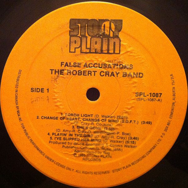 The Robert Cray Band : False Accusations (LP, Album)
