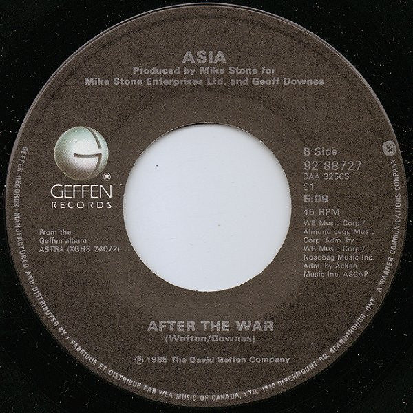 Asia (2) : Go (7", Single)